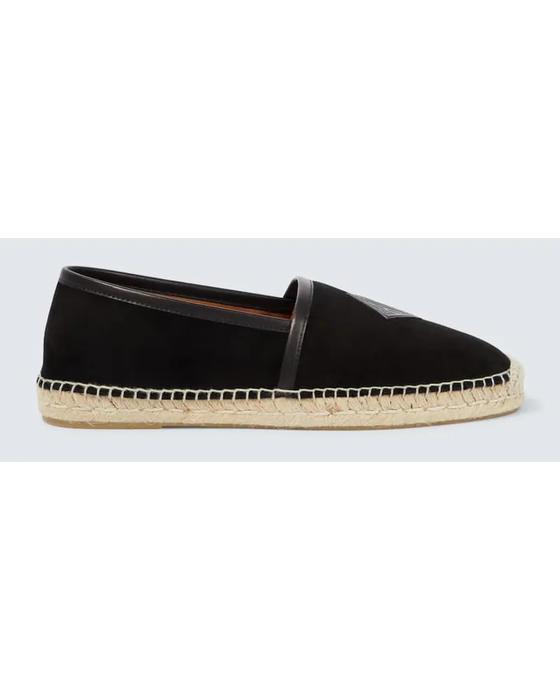 Ralph Lauren Espadrilles aus Leder Schwarz