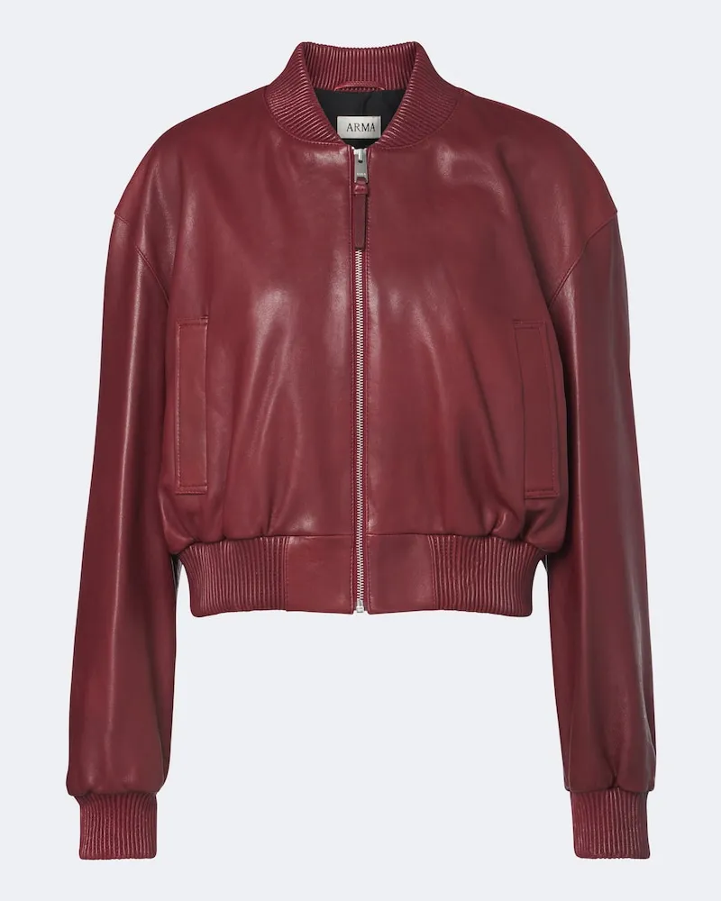 Arma Bomberjacke Hannah aus Leder Rot