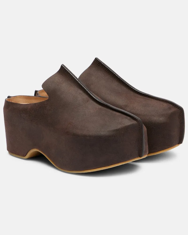 J.W.Anderson Clogs aus Veloursleder Braun