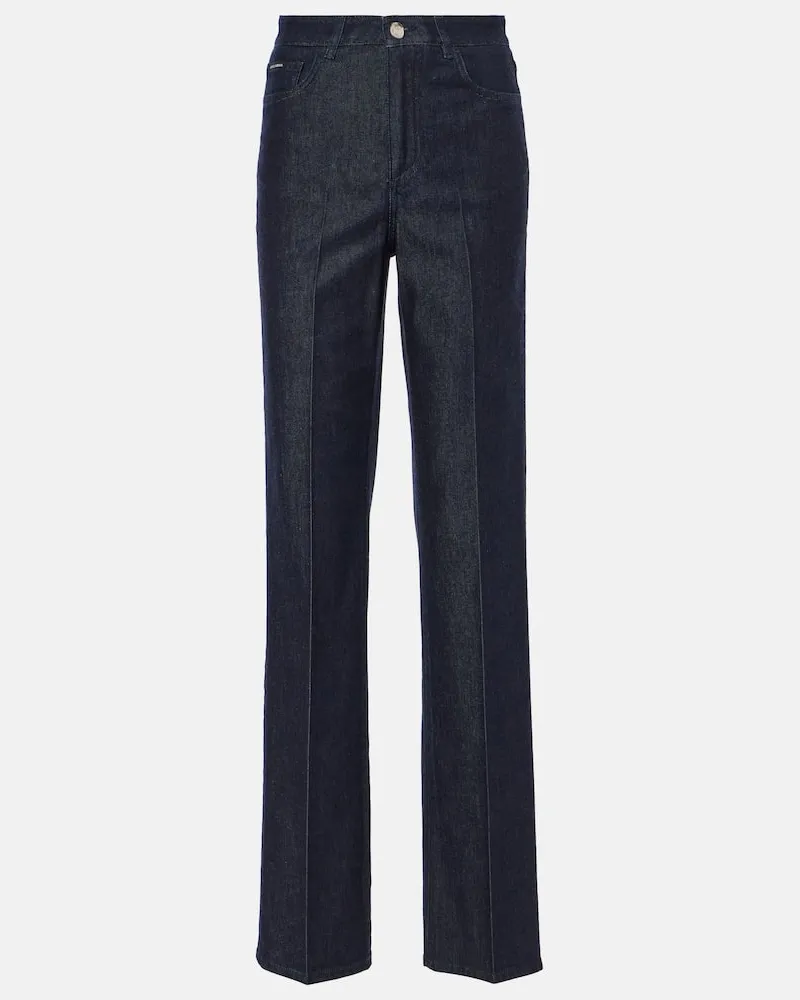 Dolce & Gabbana High-Rise Straight Jeans Blau