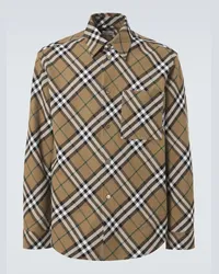 Burberry Hemd  Check aus Baumwolle Beige