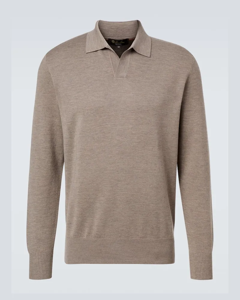 Loro Piana Polopullover aus Schurwolle Beige