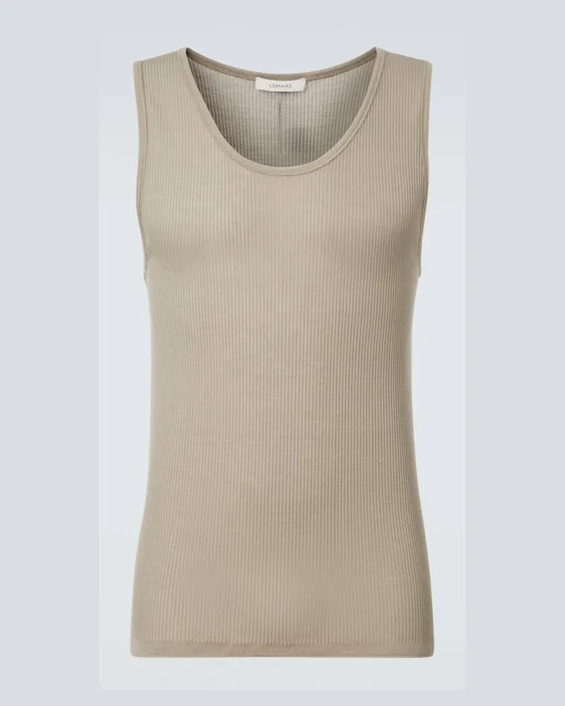 Christophe Lemaire Top aus Rippstrick Grã¼n