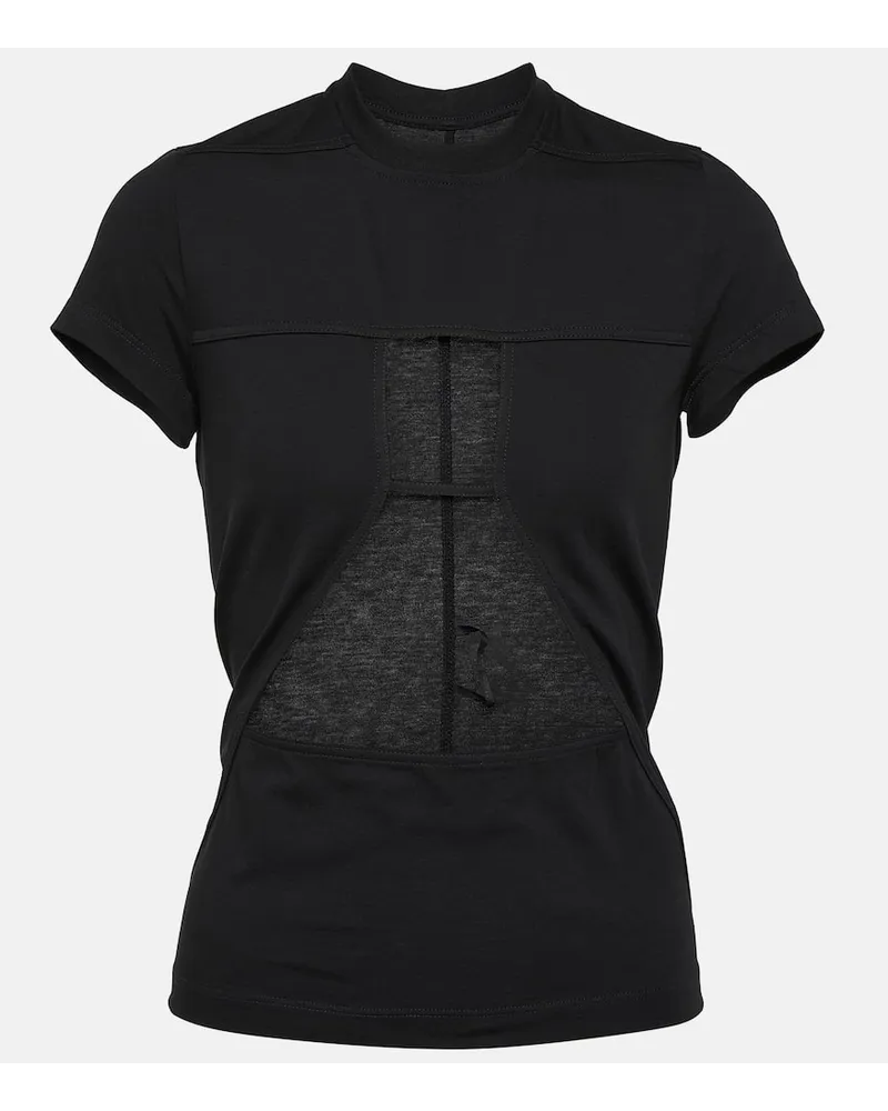 Rick Owens Top aus Baumwoll-Jersey Schwarz