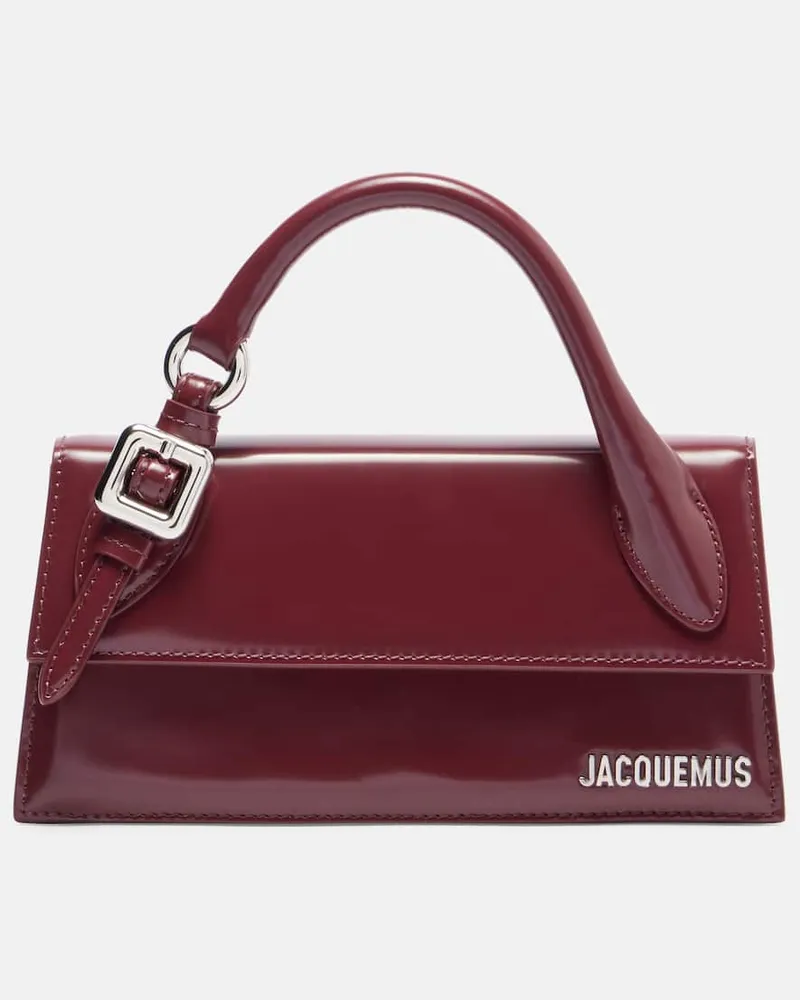 Jacquemus Tote Bag Chiquito Long aus Leder Burgund