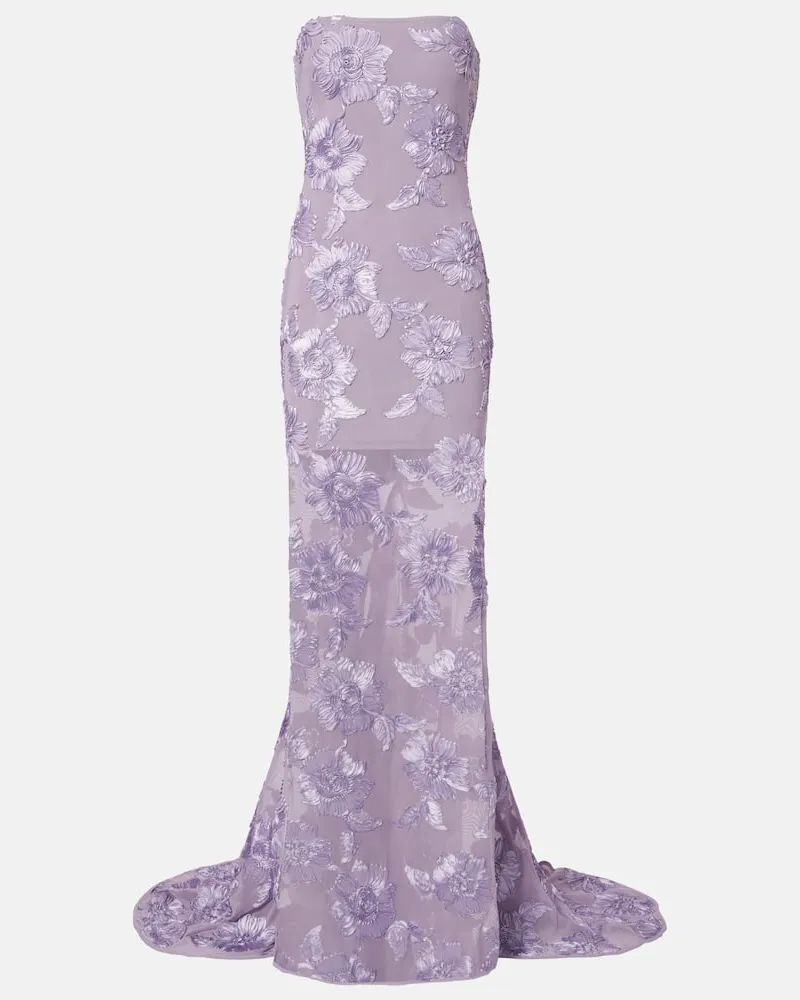 ROTATE Birger Christensen Maxikleid Violett