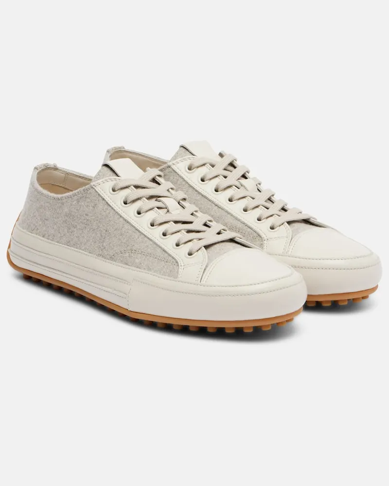TOD'S Sneakers mit Leder Beige