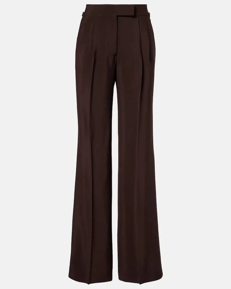 Tom Ford Weite High-Rise-Hose Braun