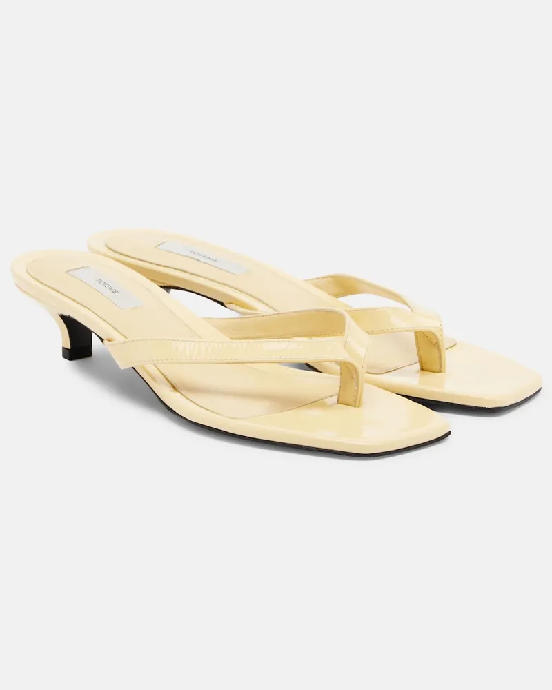 Totême Sandalen aus Leder Gelb
