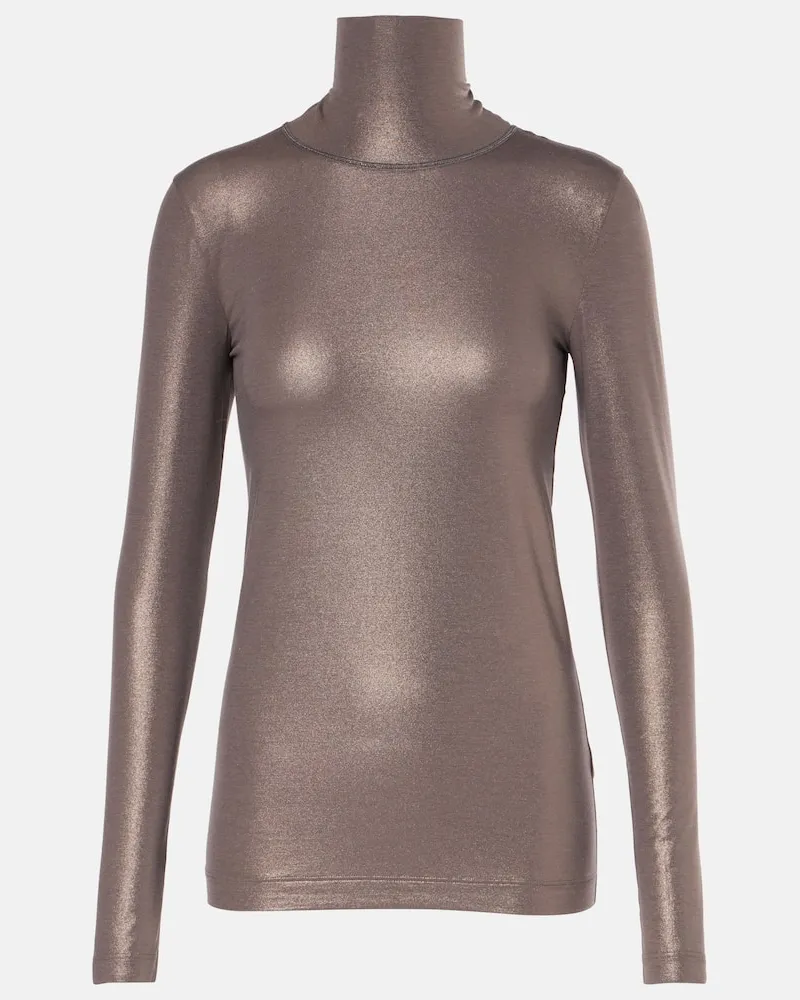 Brunello Cucinelli Pullover aus einem Baumwollgemisch Braun
