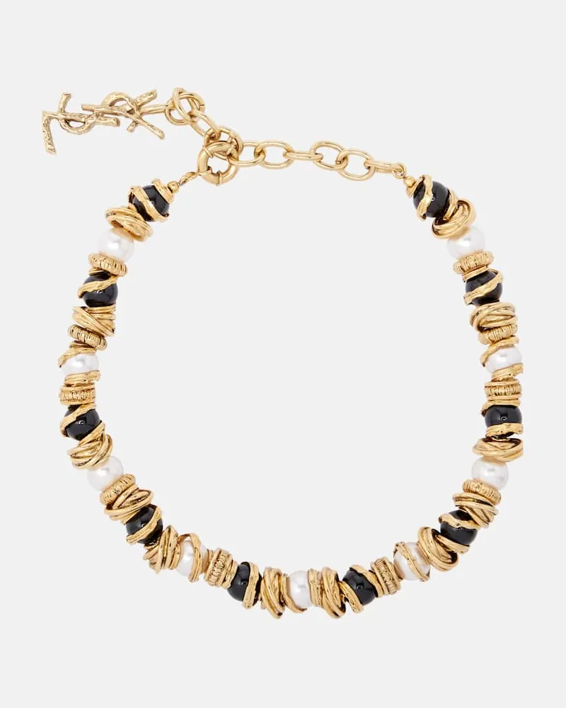 Saint Laurent Halskette Loulou mit Zierperlen Multicolor