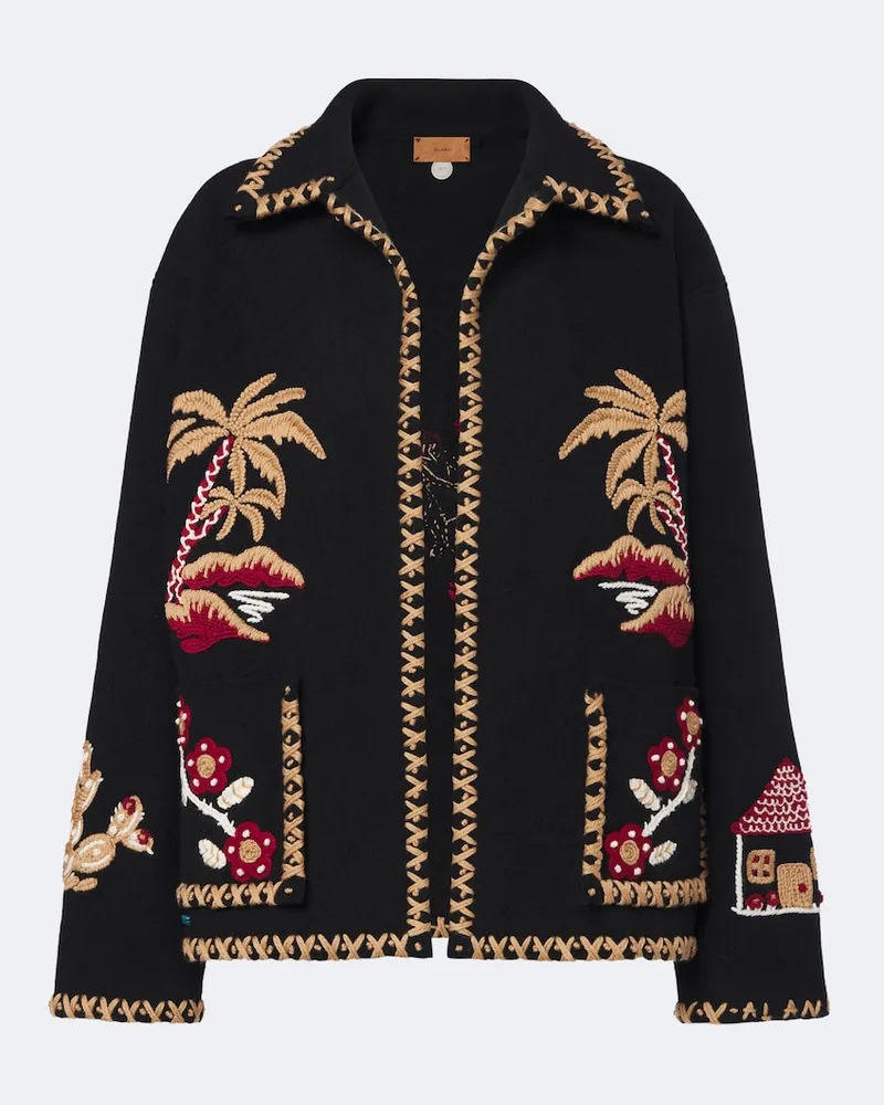 Alanui Bestickte Jacke Remember Me aus Schurwolle Multicolor