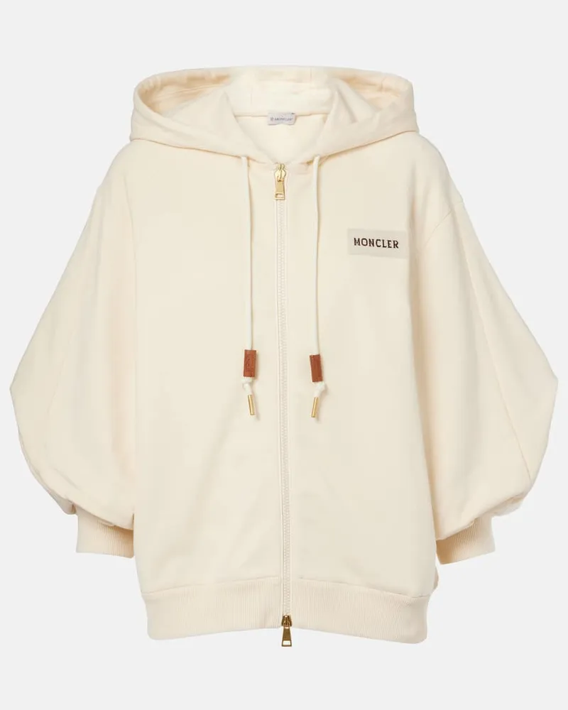Moncler Kapuzenjacke aus Baumwolle Beige