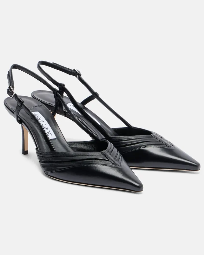 Jimmy Choo Slingback-Pumps Afia 65 aus Leder Schwarz