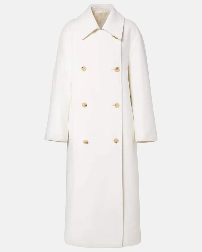Totême Mantel aus einem Wollgemisch Weiß