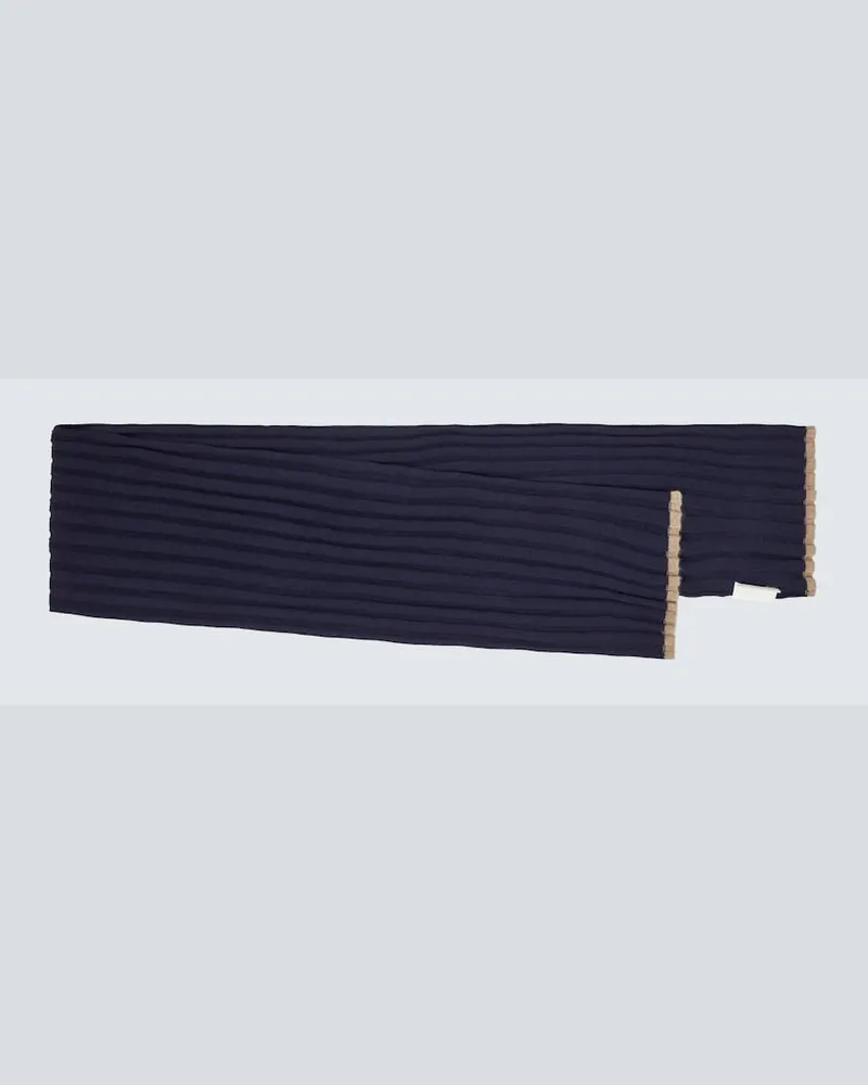 Brunello Cucinelli Schal aus Kaschmir Blau