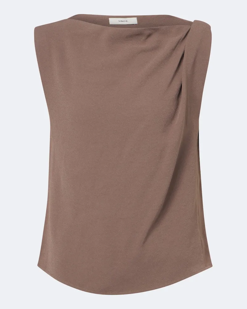 Vince Top aus Crêpe Braun