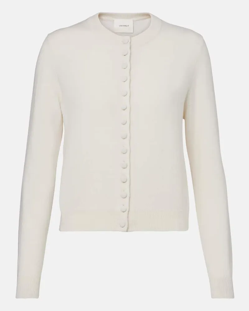 Lisa Yang Cardigan Wilona aus Kaschmir Weiß