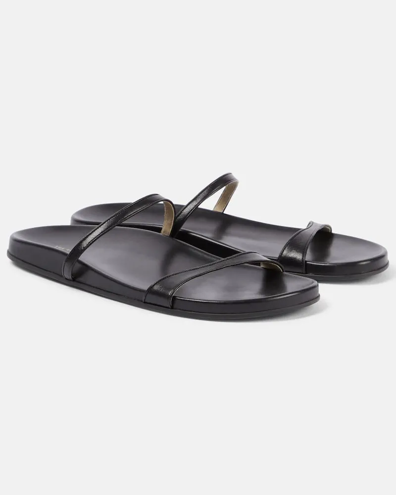 The Row Sandalen Hugh aus Leder Schwarz