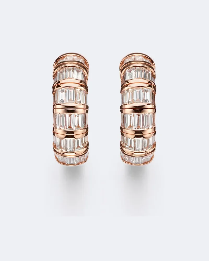 SHAY Ohrringe aus 18kt Roségold mit Diamanten Gold