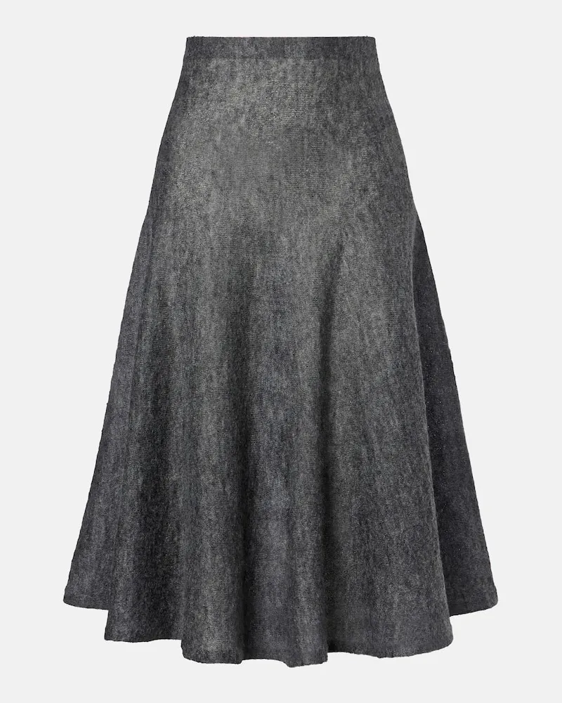 Alaïa Alaïa Midirock aus einem Mohairgemisch Grau