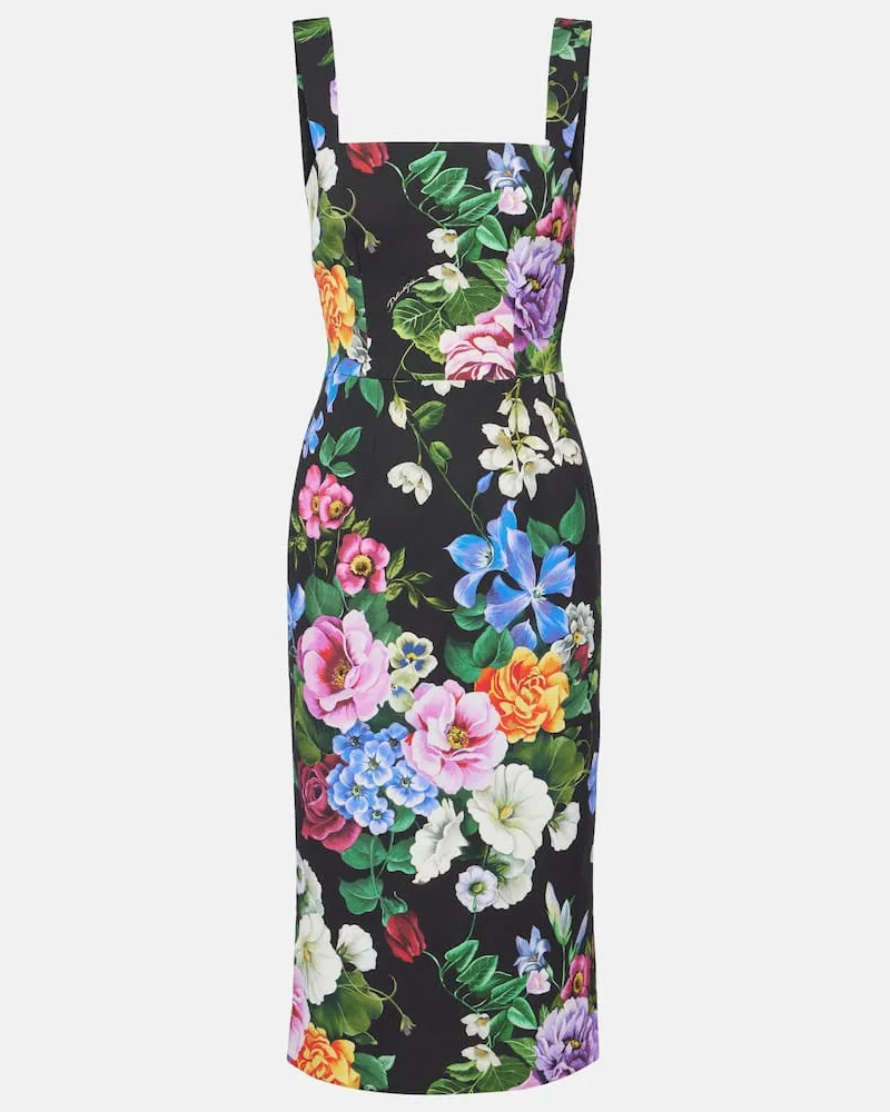 Dolce & Gabbana Midikleid aus einem Baumwollgemisch Multicolor