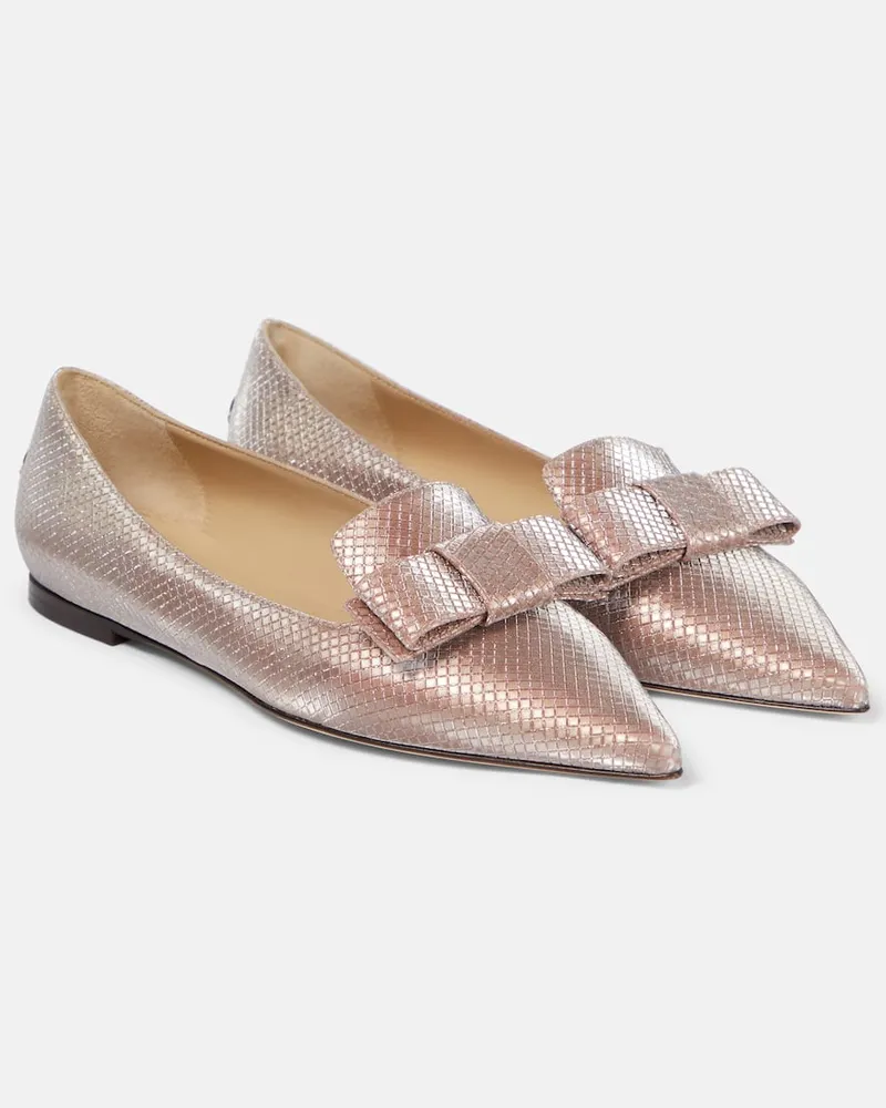 Jimmy Choo Verzierte Ballerinas Gala Rosa