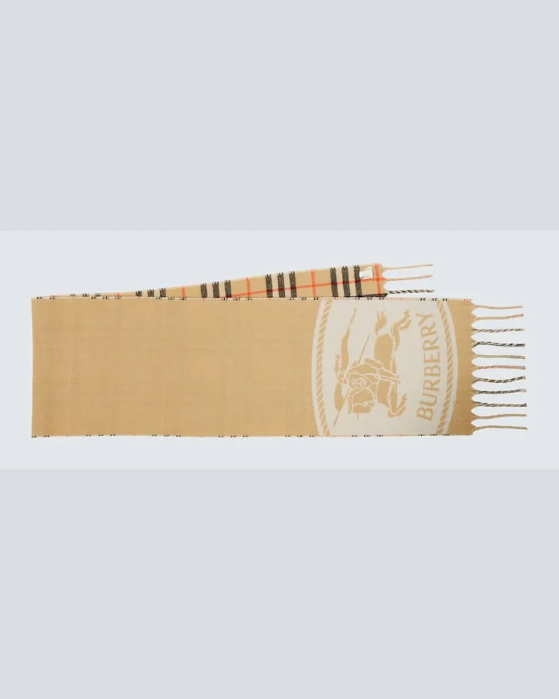 Burberry Schal Burberry Check aus Kaschmir Beige