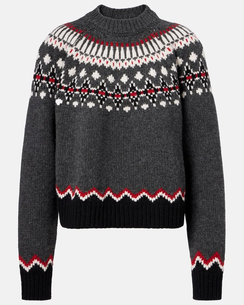 Alanui Pullover Sweet Winter aus Schurwolle Grau