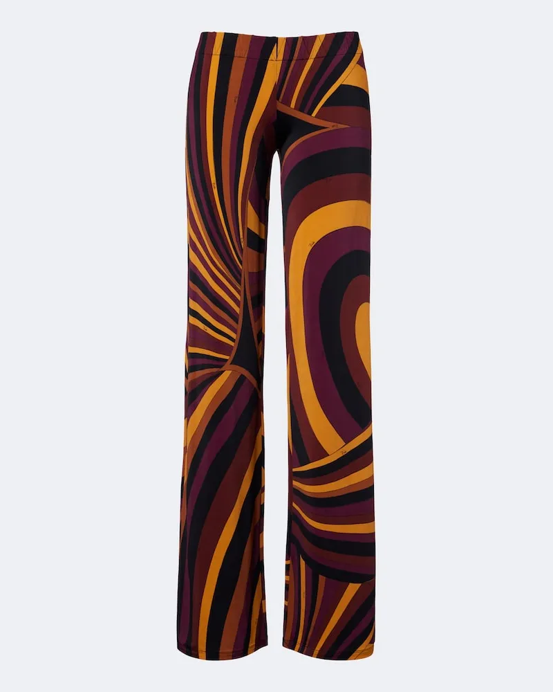 Emilio Pucci Weite Hose Iride aus Jersey Multicolor
