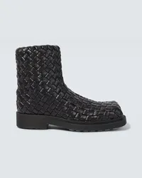 Bottega Veneta Ankle Boots Ben aus Leder Schwarz