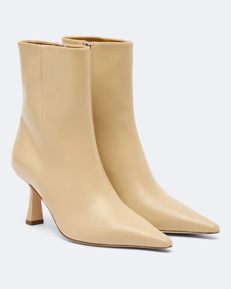 aeyde Ankle Boots Vivi aus Leder Beige