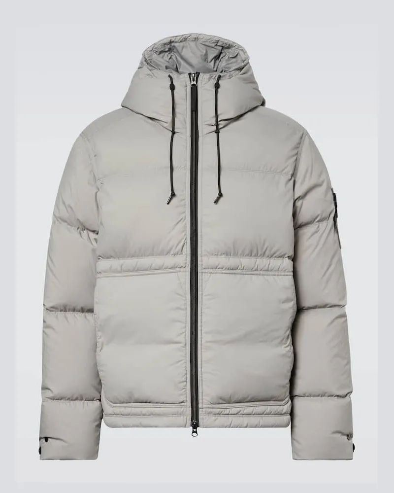 Stone Island Daunenjacke aus Ripstop Grau