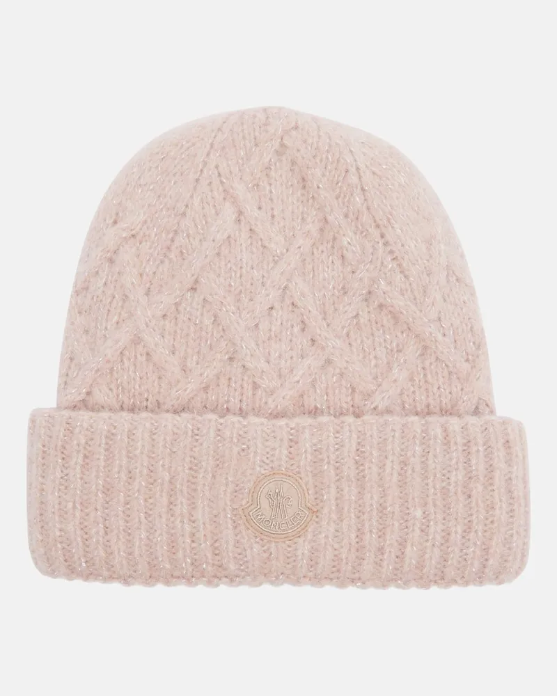 Moncler Mütze aus einem Alpakawollgemisch Pink