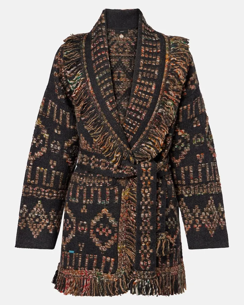 Alanui Cardigan Grunge Beat aus einem Wollgemisch Multicolor
