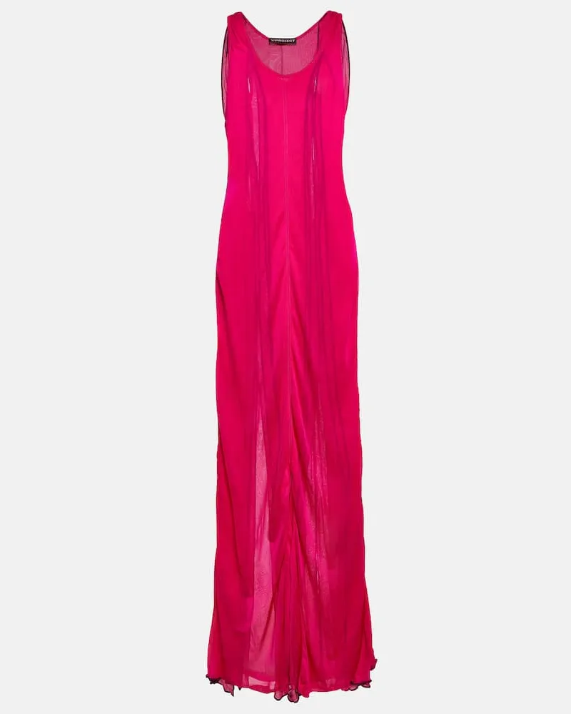 Y/PROJECT Maxikleid aus Chiffon Rosa
