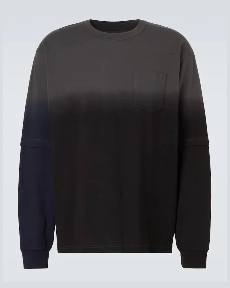 Sacai Sweatshirt aus Baumwolle Schwarz