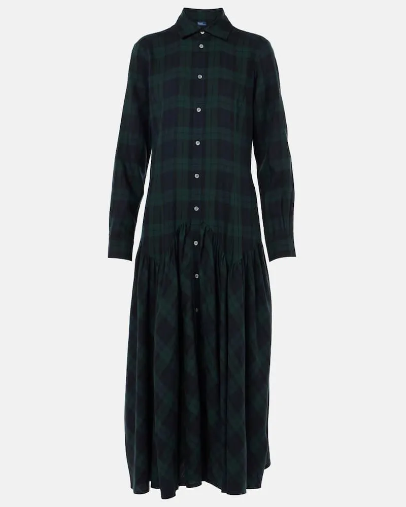 Ralph Lauren Hemdblusenkleid aus Twill Blau