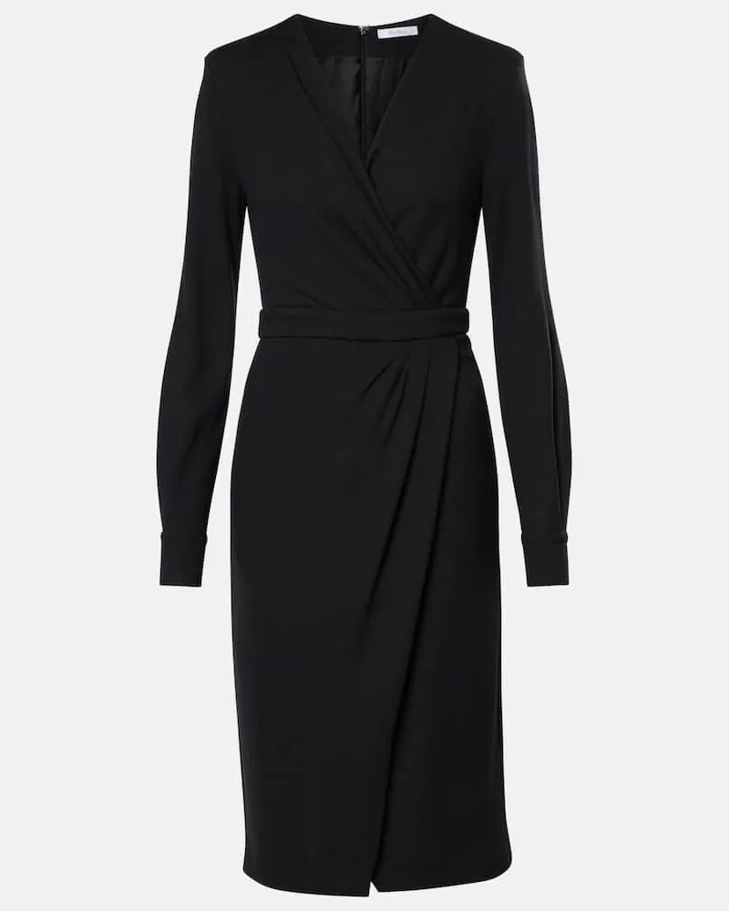 Max Mara Midikleid Virtus aus Jersey Schwarz