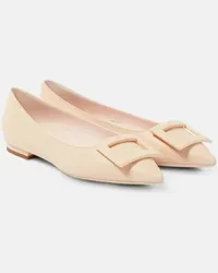 Roger Vivier Ballerinas Gommettine Ball aus Leder Nude