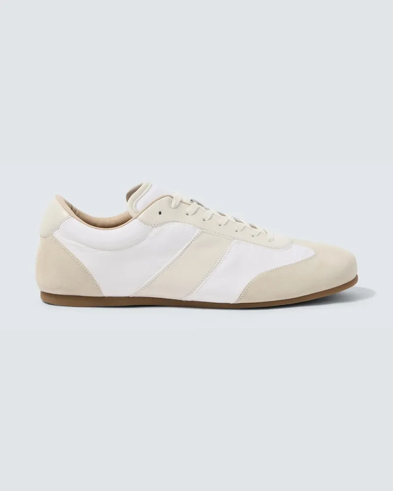 Christophe Lemaire Sneakers Soft mit Veloursleder Weiß