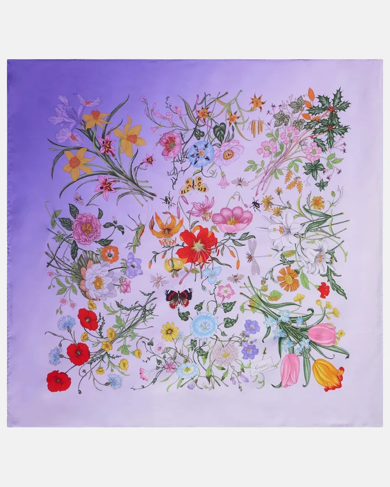 Gucci Tuch aus Seiden-Twill Violett
