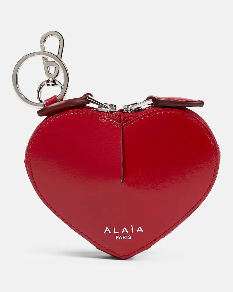 Alaïa Alaïa Münzetui Le Cœur Mini aus Leder Rot