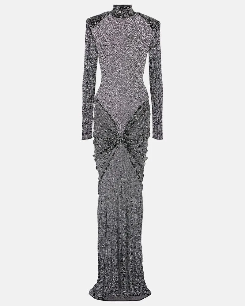 The New Arrivals Ilkyaz Ozel Robe mit Kristallen Schwarz