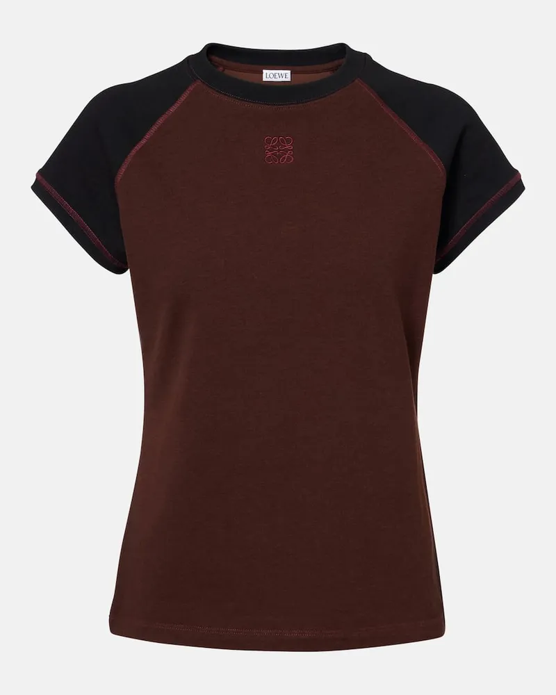 Loewe T-Shirt aus einem Baumwollgemisch Schwarz