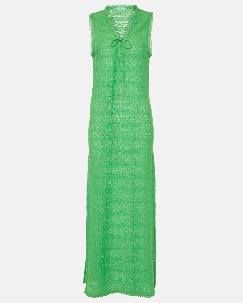 Melissa Odabash Maxikleid Maddie aus Häkelstrick Grün
