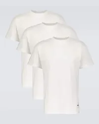 Jil Sander Set aus drei T-Shirts aus Baumwolle Weiss