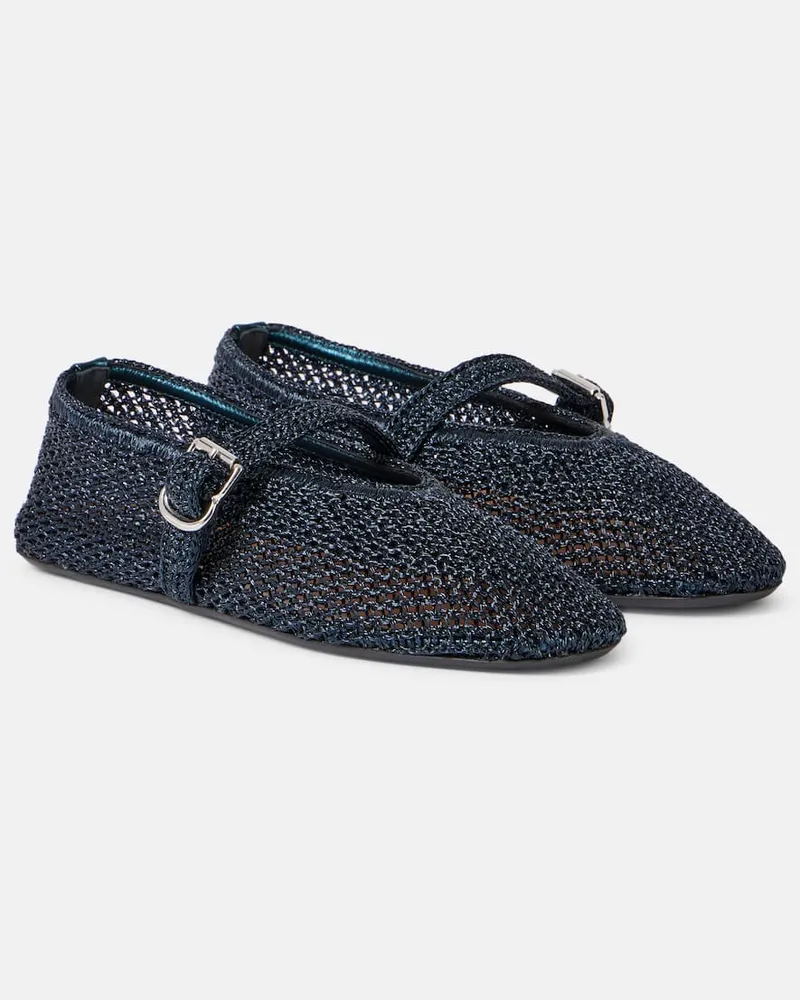 Alaïa Alaïa Mary-Jane-Ballerinas mit Leder Blau