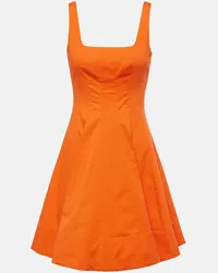 STAUD Minikleid Wells aus Baumwollpopeline Orange