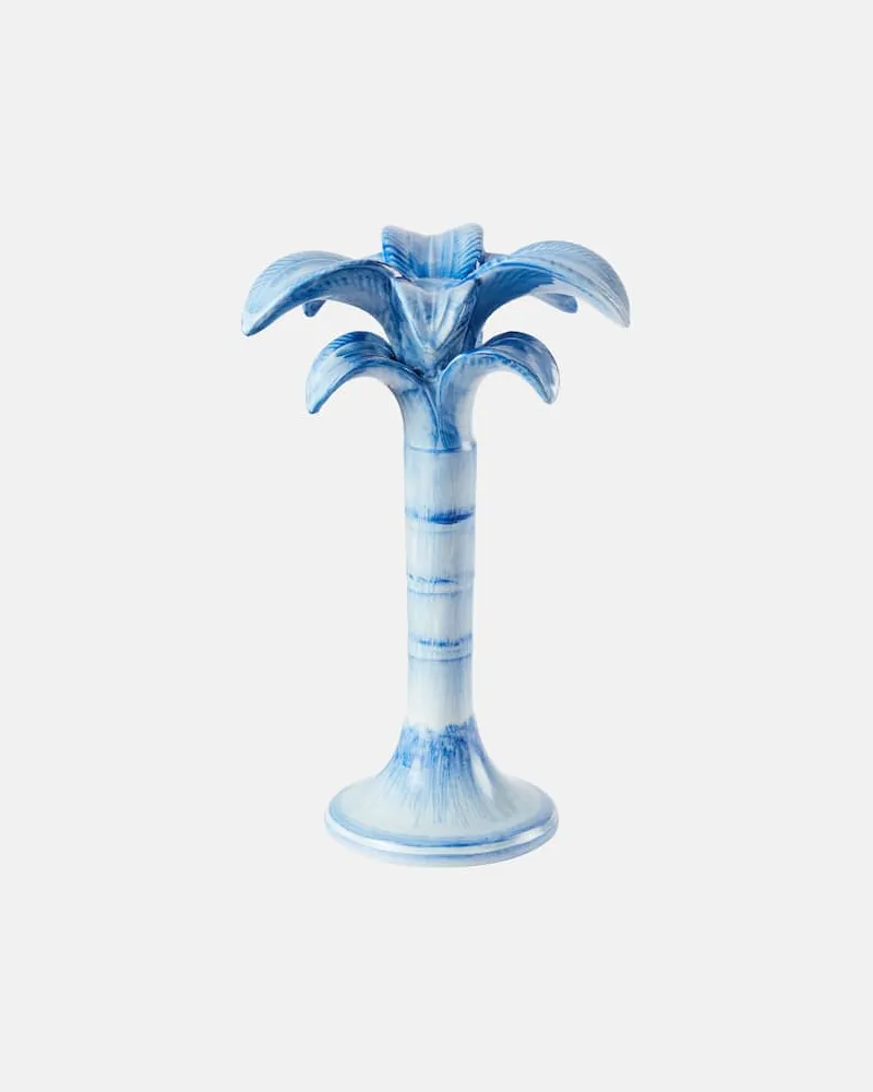 Les-Ottomans Kerzenständer Palm Medium Blau